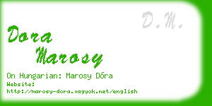 dora marosy business card